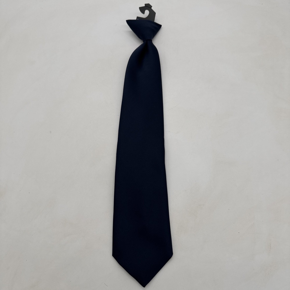 David Taylor Men's Clip-On Navy Blue Tie  NWT 19"